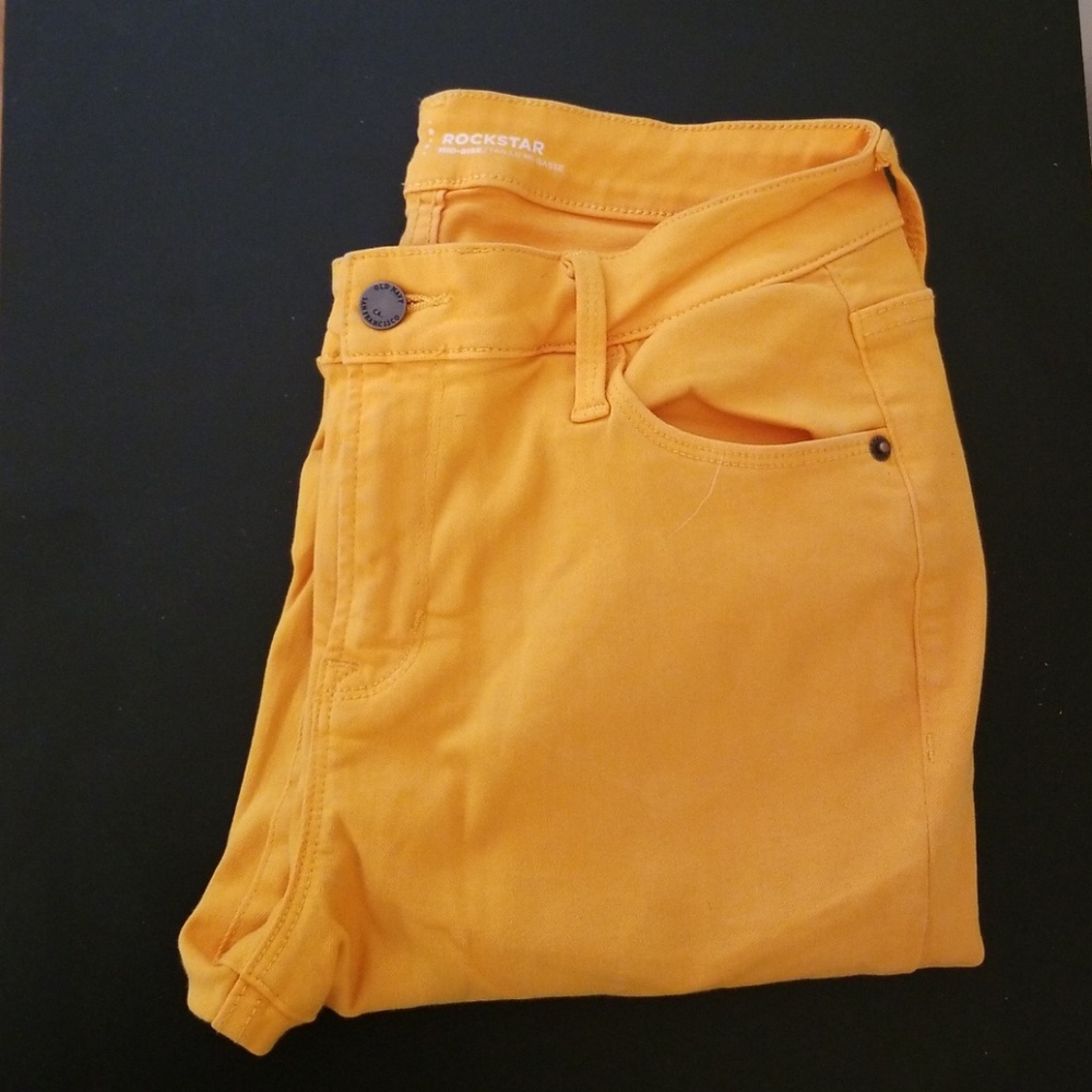 Old Navy Rockstar MidRise Jeans in Bright Orange